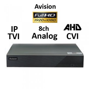 DVR AVISION AV208T 5-BRID TVI, AHD, CVI, Analog, IP, 8ch 1080P H265