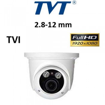 Κάμερα TVT 7525TE 1080P TVI 2.8-12mm Λευκή Dome