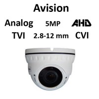 Κάμερα Avision D5VW 5MP AHD,TVI,CVI,CVBS 2.8-12 Λευκή DOME