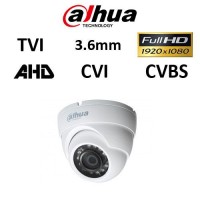 Κάμερα Dahua HAC-HDW1200MP, CVI, TVI, AHD, CVBS, 1080P, 3.6mm Dome