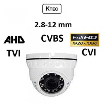 Κάμερα KTEC D200VW AHD / TVI / CVI / CVBS 2.8-12mm 1080P Dome