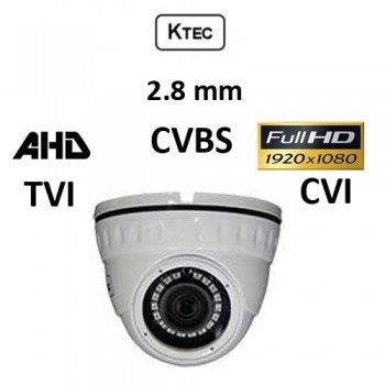 Κάμερα KTEC D200W AHD/TVI/CVI/CVBS 1080P 2.8mm Dome