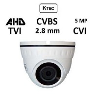 Κάμερα KTEC D500W 2.8MM TVI/AHD/CVI/CVBS 5MP Λευκή Bullet
