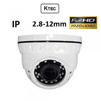 Κάμερα KTEC IP-200 1080P 2.8-12mm Λευκή Dome