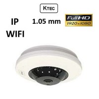 Κάμερα KTEC IP-200 Fisheye WIFI IP 1080P 1.05MM Λευκή Dome