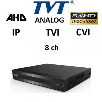 DVR TVT 2108TS-HC 5-BRID TVI, AHD, CVI, Analog, IP, 8ch 1080P