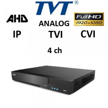 DVR TVT 2704TS-C - NEW - AHD, TVI, CVI, Analog, IP 4CH 1080P