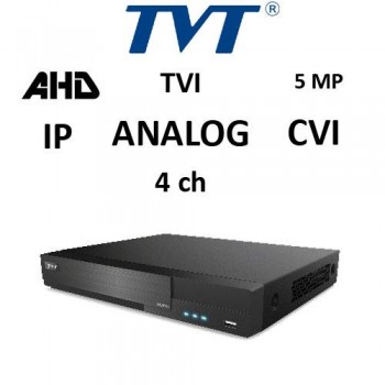 DVR TVT 2704TS-PR - AHD/TVI/CVI/ANALOG/IP, 5MP, 4CH