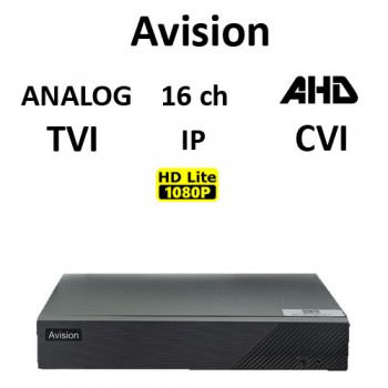 DVR AVISION AV116T 5-BRID TVI, AHD, CVI, Analog, IP, 16ch 1080 Lite