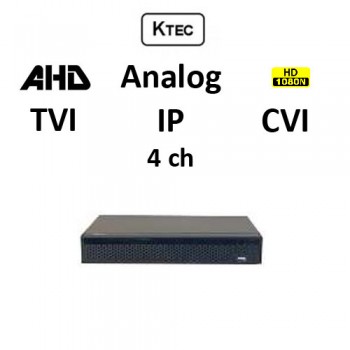 DVR KTEC KT-2004 5-BRID TVI, AHD, CVI, Analog, IP, 4ch 1080N