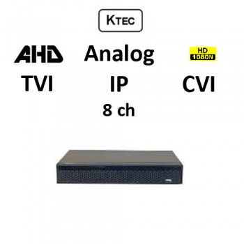 DVR KTEC KT-2008 5-BRID TVI, AHD, CVI, Analog, IP, 8ch 1080N