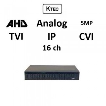 DVR KTEC KT-5016HD 5-BRID TVI, AHD, CVI, Analog, IP, 16ch 5MP