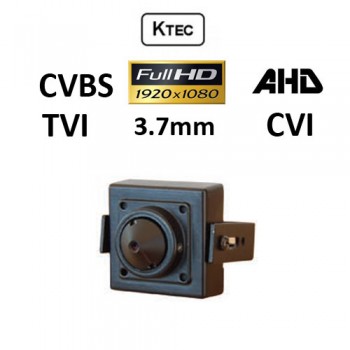 Κάμερα KTEC Pinhall PIN1080P 3.7MM TVI, AHD, CVI, CVBS 1080P