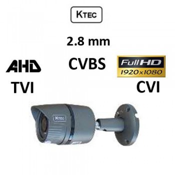 Κάμερα KTEC E200G/2.8mm AHD/TVI/CVI/CVBS 1080p Γκρι Bullet