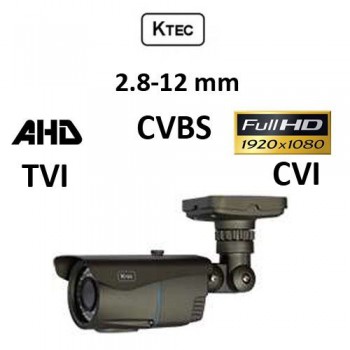 Κάμερα KTEC E200VG AHD/TVI/CVI/CVBS 1080p 2.8-12MM Γκρι Bullet