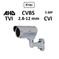 Κάμερα KTEC E500VW 2.8-12MM TVI/AHD/CVI/CVBS 5MP Λευκή Bullet