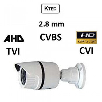 Κάμερα KTEC E720W/2.8 TVI/AHD/CVI/CVBS 720P 2.8MM λευκή Εξωτερική Bullet