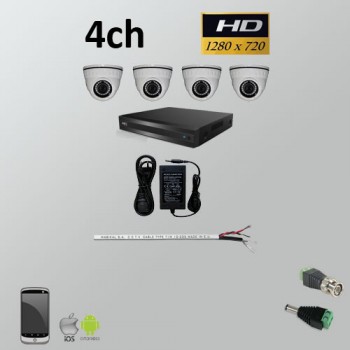 Σετ Σύστημα παρακολούθησης 4ch HD 720P AHD Dome