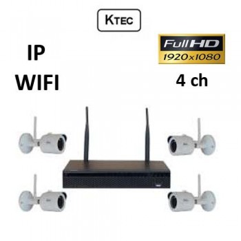 Σετ Σύστημα παρακολούθησης KTEC WIFI Κιτ 1080P 4ch IP
