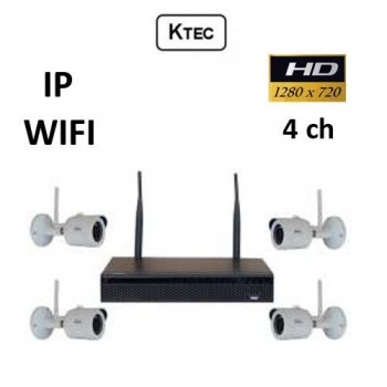 Σετ Σύστημα παρακολούθησης KTEC WIFI Κιτ 720P 4ch IP