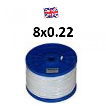 Καλώδιο συναγερμού 8X0.22 VK Cable UK type TCCA λευκό